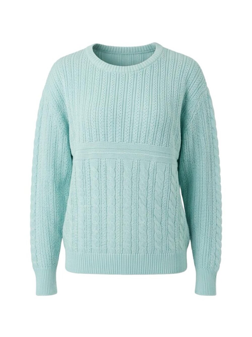 Vintage Izod Lacoste Cable Knit Sweater Mint Green 80s Hong Kong Tennis Prep L